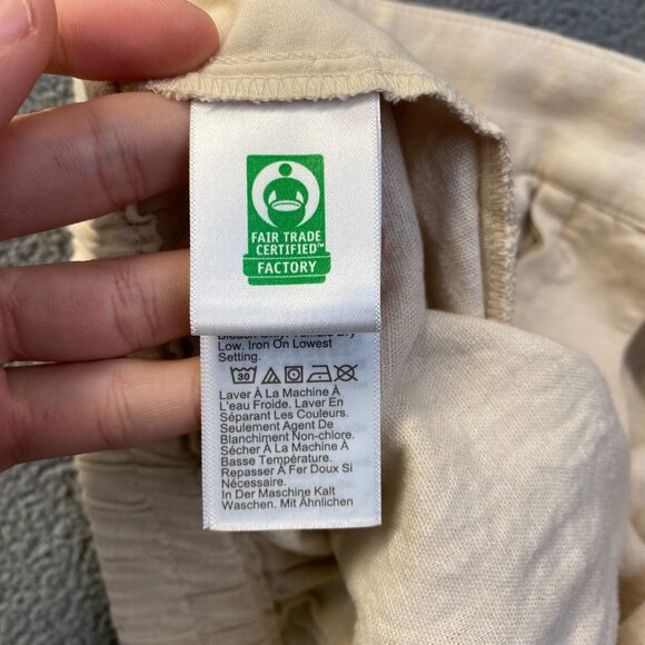 J.Crew Women's Shorts Size 8 Beige 55% Linen‎ Blend,Plated,Pockets,Elastc,Waist - Picture 8 of 8